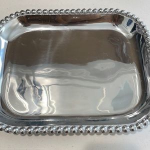 Mariposa tray with beading along edges